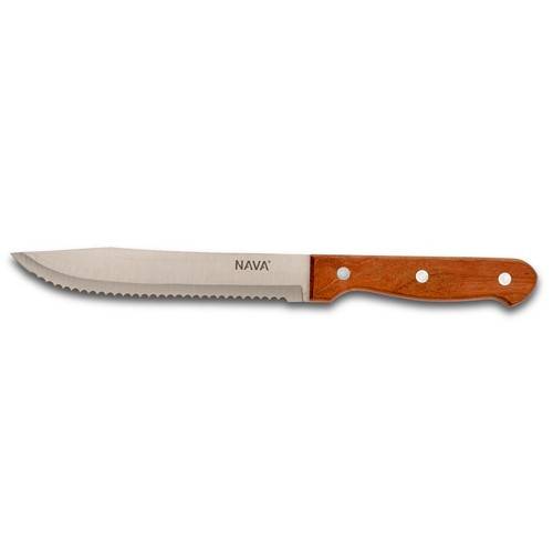 NAVA Terrestrial μαχαίρι ατσάλινο κρέατος με ξύλινη λαβή 17cm 1τεμ