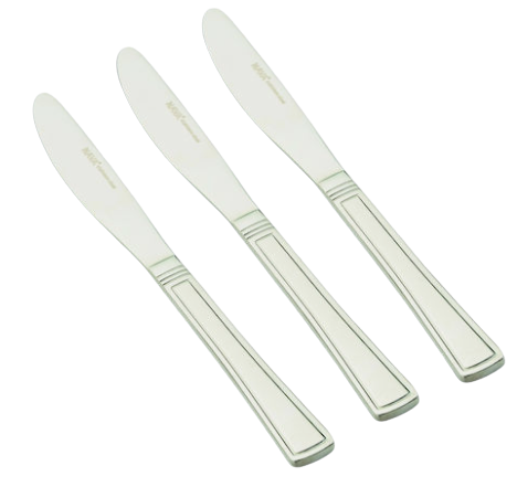 NAVA μαχαίρι φαγητού ανοξείδωτο 5mm 20,5cm 3τεμ