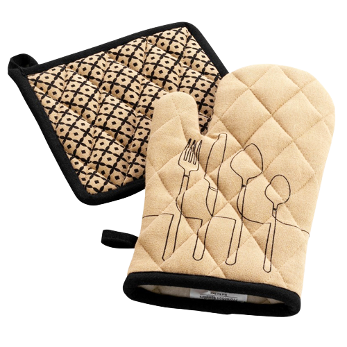 FLAMINGO Cuisiline σετ γάντι και πιάστρα μπεζ