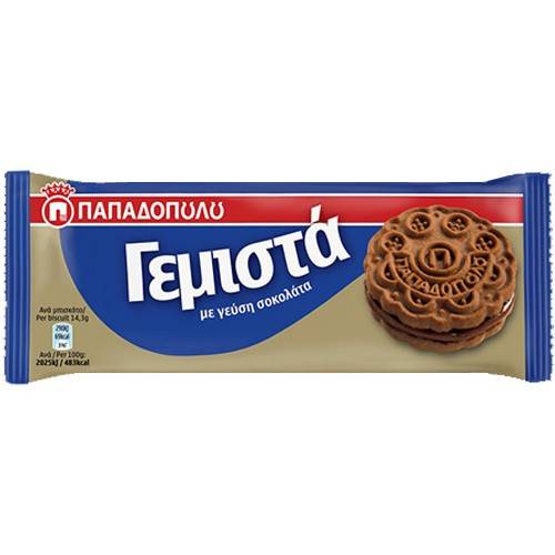 ΠΑΠΑΔΟΠΟΥΛΟΥ μπισκότα γεμιστά με σοκολάτα 58gr