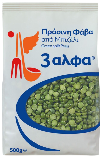3ΑΛΦΑ πράσινη φάβα από μπιζέλι 500gr