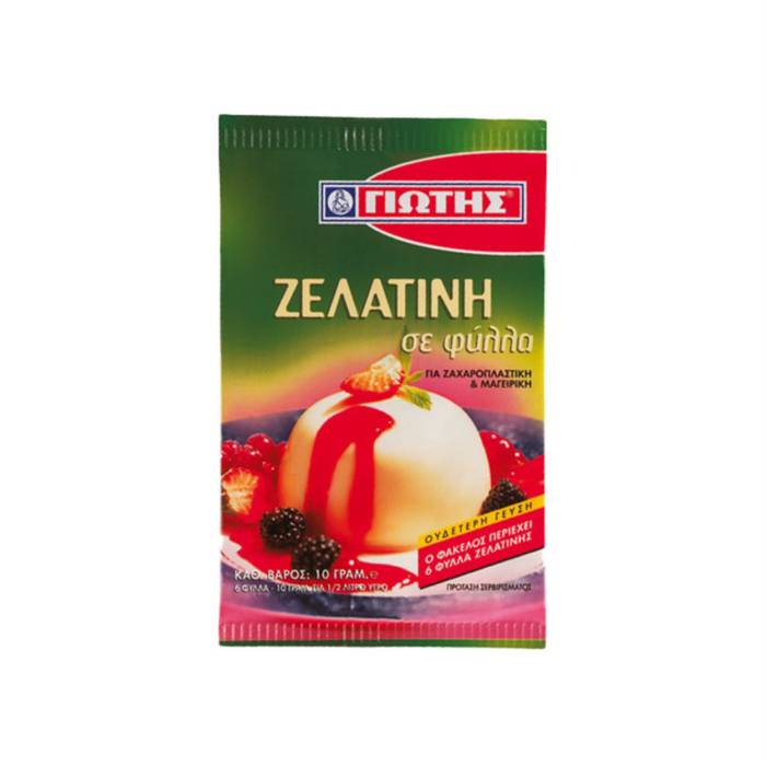 ΓΙΩΤΗΣ ζελατίνη σε φύλλα 10gr