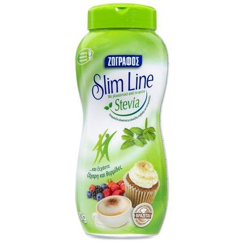 ΖΩΓΡΑΦΟΣ slim line green γλυκαντικό στέβια σε σκόνη βάζο 90gr