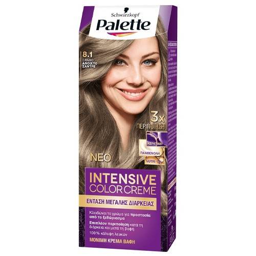 SCHWARZKOPF Palette intensive color creme 8,1 ξανθό ανοιχτό σαντρέ 50ml