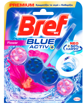 BREF μπλοκ WC Blue Activ+ Floral 51ml