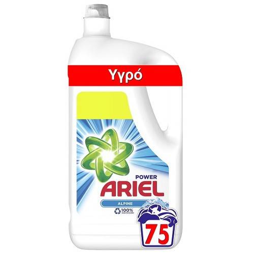 ARIEL υγρό πλυντηρίου ρούχων Alpine 75μεζ 4,125lt