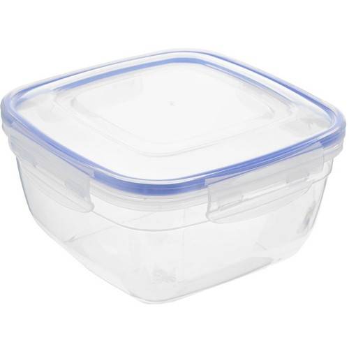 DUNYA PLASTIC φαγητοδοχείο τετράγωνο πλαστικό με ασφάλεια 900ml