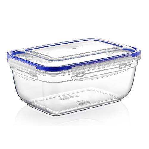 DUNYA PLASTIC φαγητοδοχείο ορθογώνιο πλαστικό με ασφάλεια 2300ml