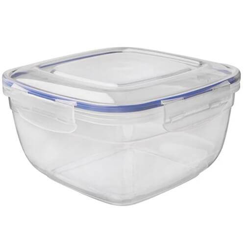DUNYA PLASTIC φαγητοδοχείο τετράγωνο πλαστικό με ασφάλειας 2400ml
