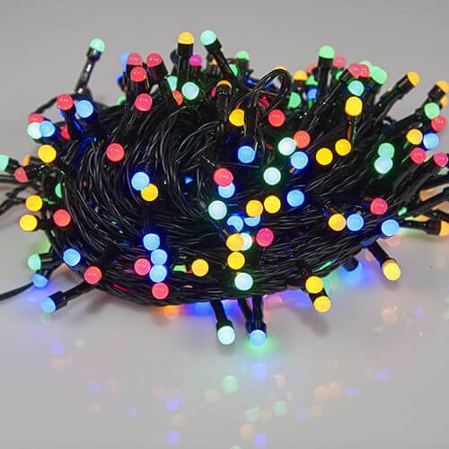 TNS χριστουγεννιάτικα λαμπάκια 240L milky led με πρόγραμμα πολύχρωμα 31V
