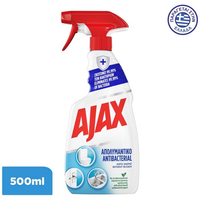 AJAX απολυμαντικό υγρό καθαριστικό επιφανειών με αντλία χωρίς χλώριο 500ml