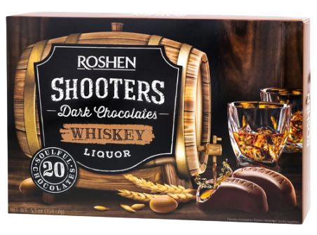 ROSHEN σοκολατάκια shooters liquor whiskey 150gr
