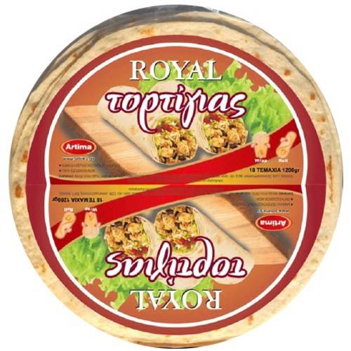 ROYAL τορτίγια σταρένια 30cm 12τεμ 1200gr