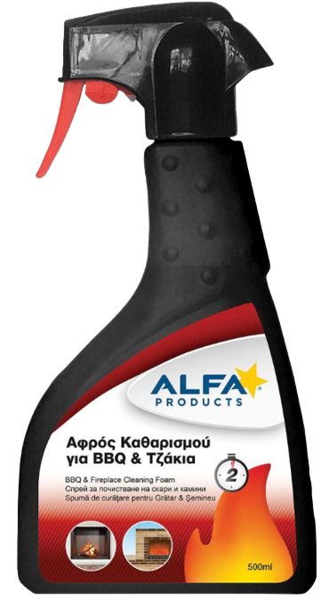 ALFA καθαριστικό για BBQ και τζάκια σε αφρό 500ml