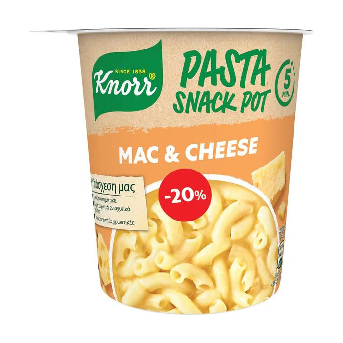 KNORR snack pot mac και cheese 62gr