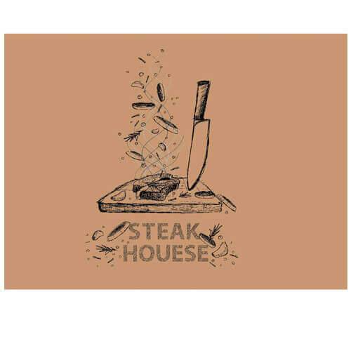 ΚΡΙΝΟΣ σουπλά μιας χρήσης κραφτ καφέ steakhouse 30x40cm 500τεμ