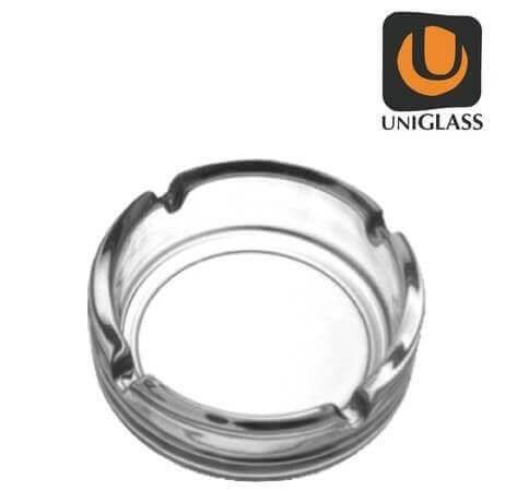 UNIGLASS σταχτοδοχείο γυάλινο διάφανο selena 105mm 24τεμ 60055