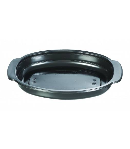 PREPAC σκεύος μικροκυμάτων οβάλ μαύρο 750ml 50τεμ mh-750