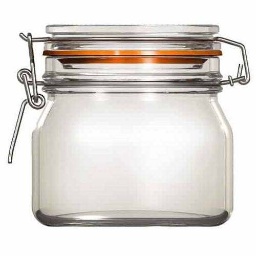 UNIGLASS βάζο γυάλινο με καπάκι econ 200ml 22502
