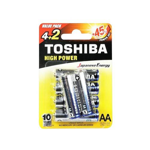 TOSHIBA μπαταρία αλκαλικές AA 6τεμ