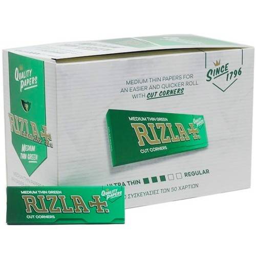 RIZLA τσιγαρόχαρτο πράσινο 100x50φ