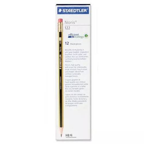 STAEDTLER μολύβι ξύλινο noris HB με γόμα 12τεμ