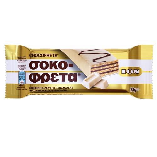 ΙΟΝ σοκοφρέτα με λευκή σοκολάτα 20x38gr