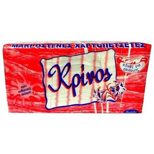 KRINOS χαρτοπετσέτες εστιατορίου μακρόστενες καρώ 24x28cm 560τεμ