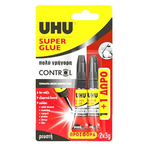UHU κόλλα super glue 2x3gr