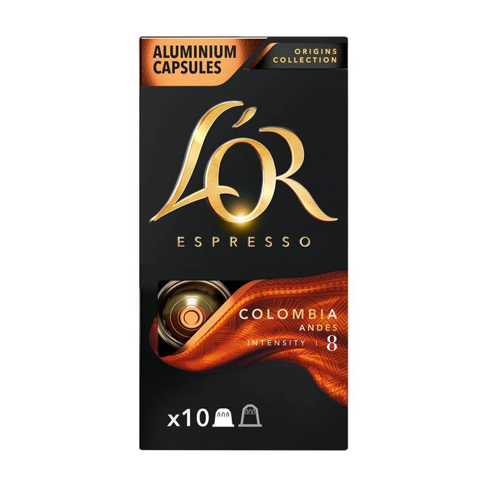 L'OR καφές espresso Colombia σε κάψουλες συμβατές με μηχανή Nespresso 10τεμ