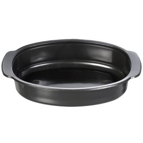 PREPAC σκεύος μικροκυμάτων οβάλ μαύρο 900ml 50τεμ mh-900