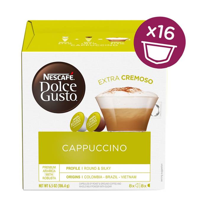 NESCAFE dolce gusto καφές espresso cappuccino σε κάψουλες συμβατές με μηχανή Nespresso 16τεμ
