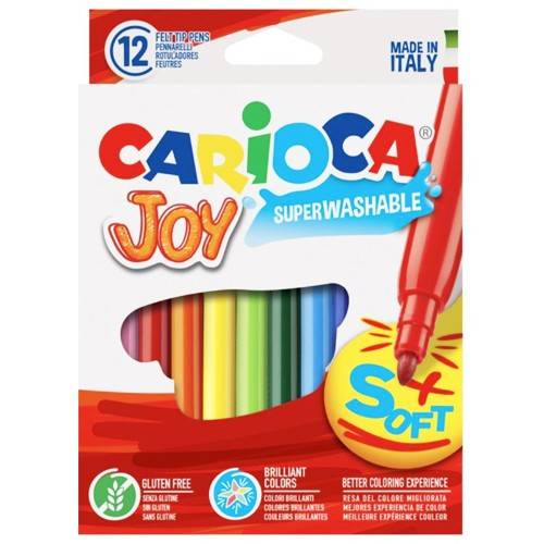 CARIOCA joy μαρκαδόροι πλενόμενοι ζωγραφικής λεπτοί 12τεμ