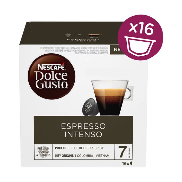 NESCAFE dolce gusto καφές espresso intenso σε κάψουλες συμβατές με μηχανή Nespresso 16τεμ