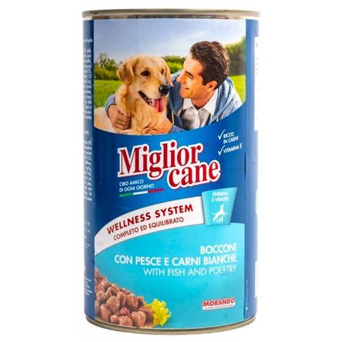 MORANDO Miglior cane σκυλοτροφή κονσέρβα ψάρι 1250gr