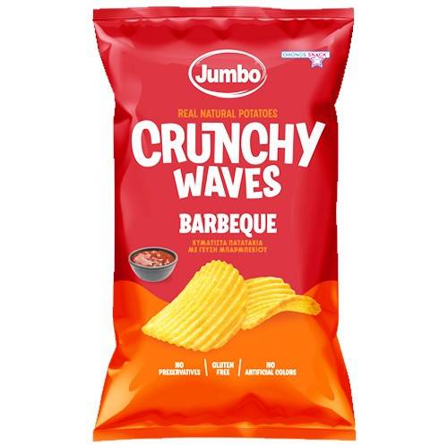 OHONOS SNACKS Jumbo crunchy waves barbeque χωρίς γλουτένη 90gr
