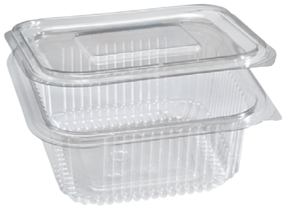 LUX PLAST σκεύος pet τετράγωνο με καπάκι 150gr 50τεμ