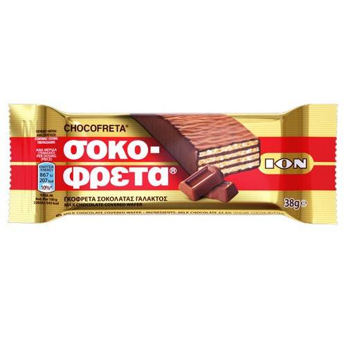 ΙΟΝ σοκοφρέτα γάλακτος 20x38gr
