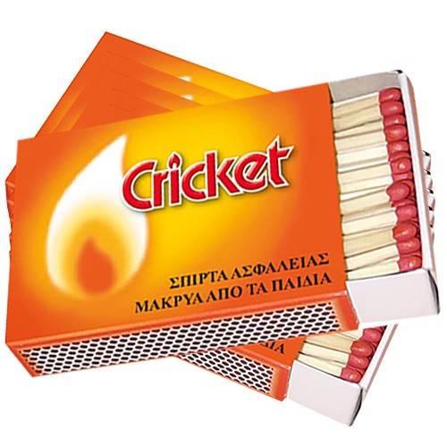CRICKET σπίρτα ασφαλείας 10τεμ