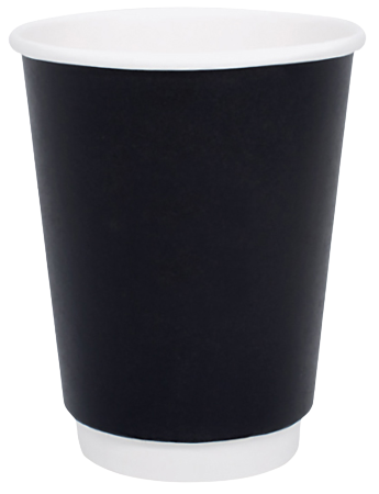 Μαύρο ποτήρι χάρτινο double wall 8oz 25τεμ
