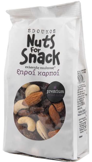SDOUKOS nuts for snack μίγμα ωμών ξηρών καρπών 200gr