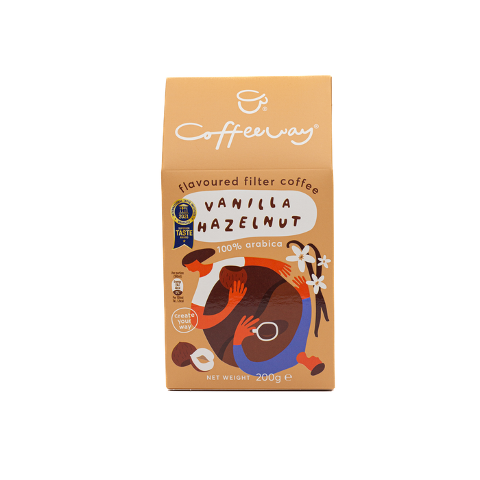 COFFEEWAY καφές φίλτρου αλεσμένος 100% arabica Vanilla Hazelnut 200gr