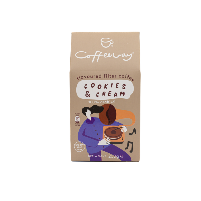 COFFEEWAY καφές φίλτρου αλεσμένος 100% arabica Cookies και Cream 200gr