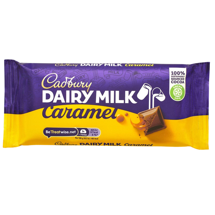 CADBURY σοκολάτα γάλακτος με καραμέλα 120gr