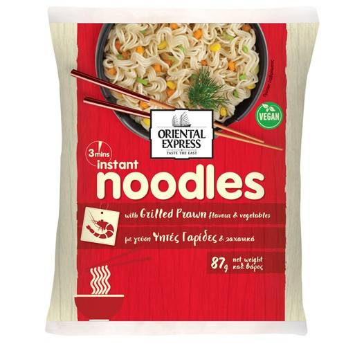 ORIENTAL EXPRESS 3' noodles με γεύση ψητή γαρίδα 87gr