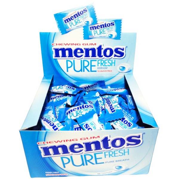 MENTOS τσίχλες pure fresh mint 100τεμ