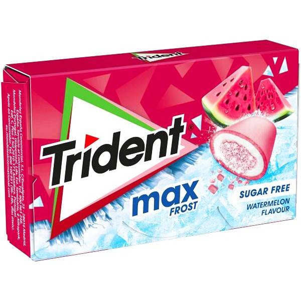 TRIDENT τσίχλες max frost καρπούζι 16x20gr