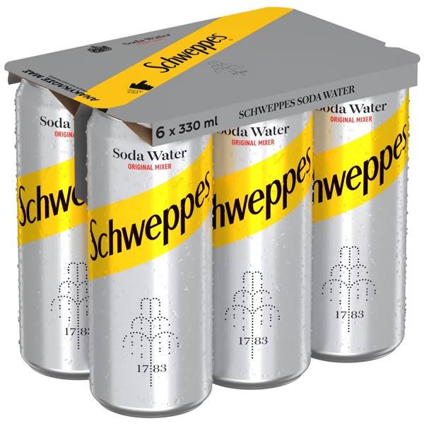 SCHWEPPES αναψυκτικό σόδα 6x330ml