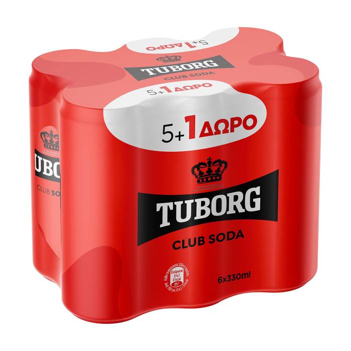 TUBORG αναψυκτικό σόδα 6x330ml