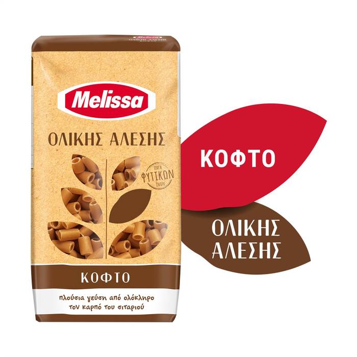 MELISSA ζυμαρικά κοφτό ολικής αλέσεως 500gr